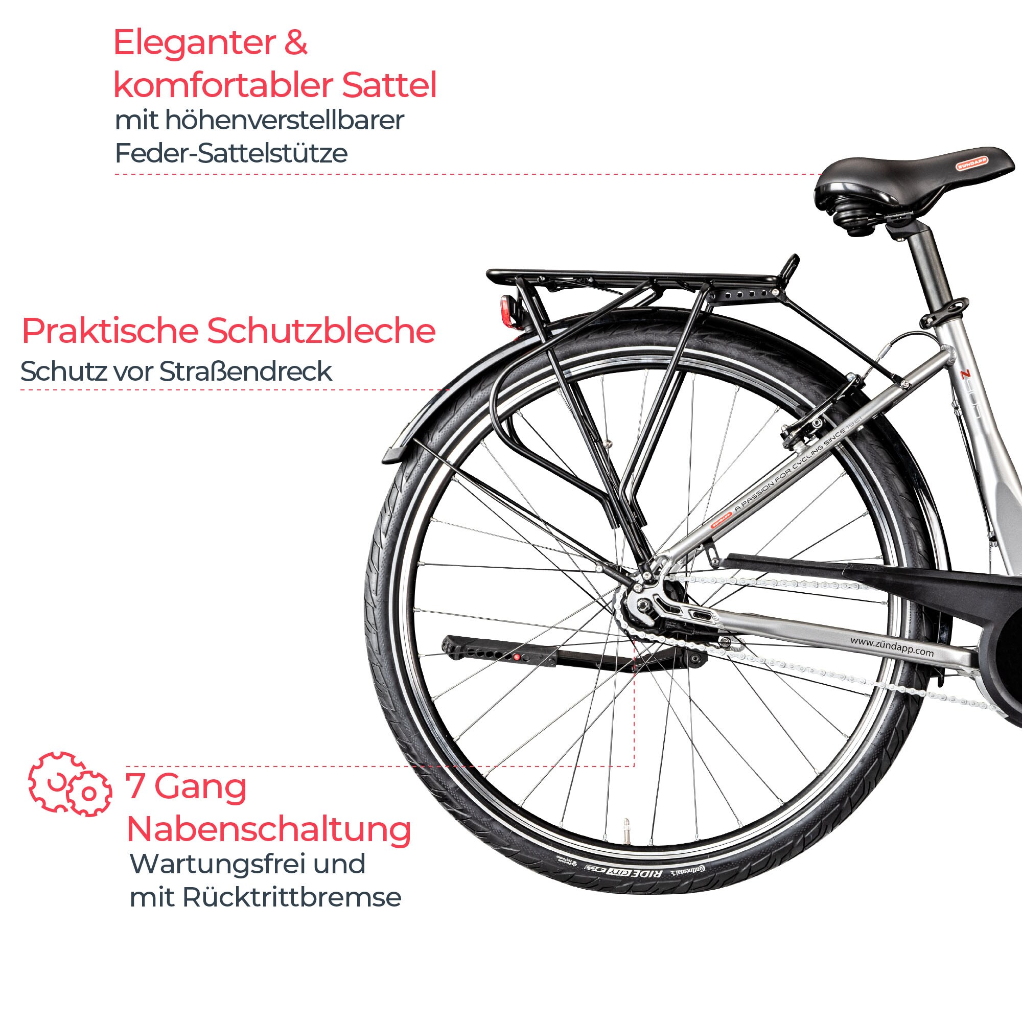 Zündapp Z905 E-Bike Citybike 28 Zoll Pedelec Bosch Damenfahrrad Tiefeinsteiger