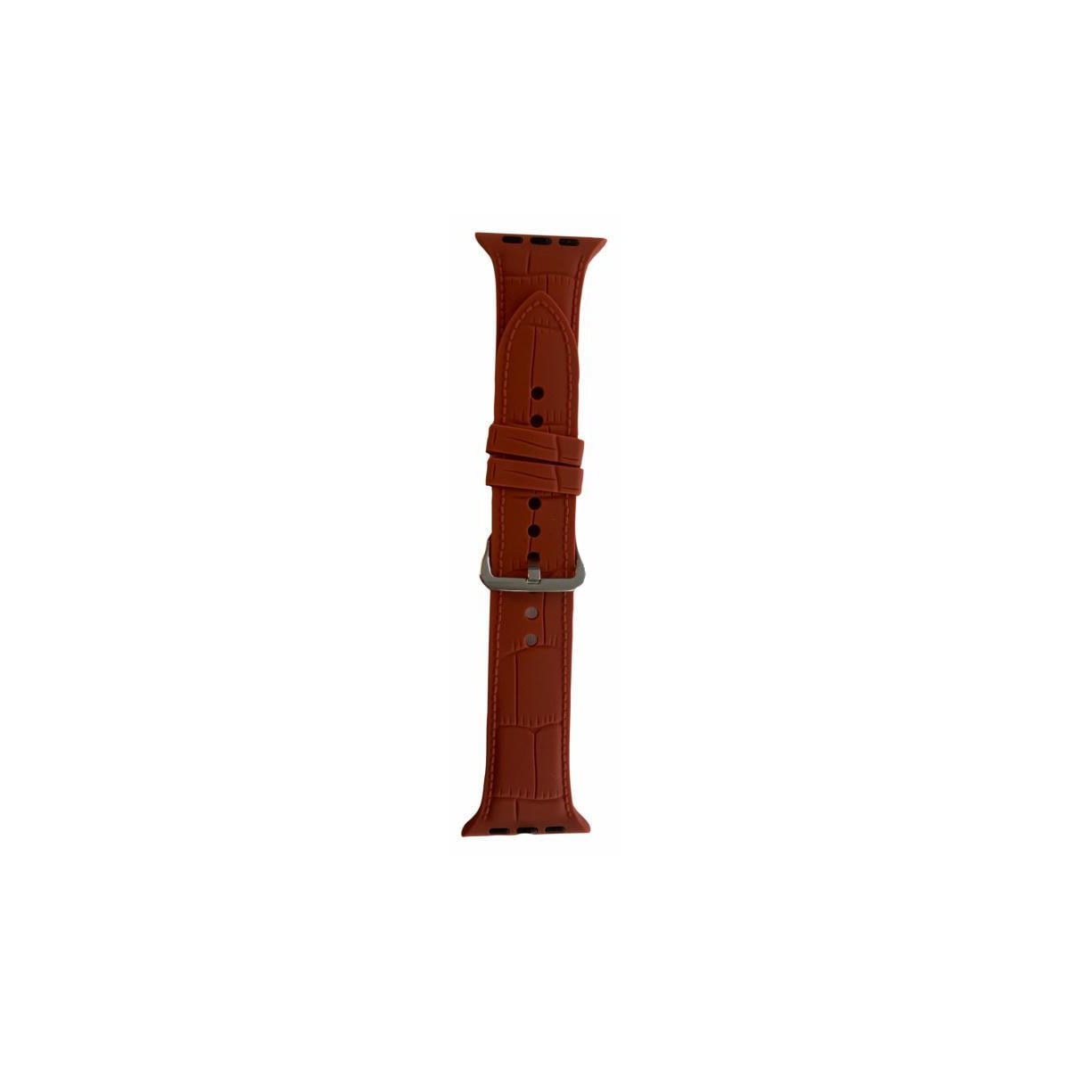 Silikon klokkearmbånd kompatibelt med Apple Watch, 42/44mm, Mørkebrun