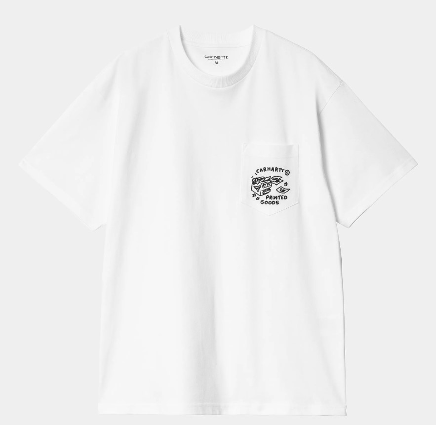 Carhartt WIP SS Fragments Pocket T-Shirt White / Black