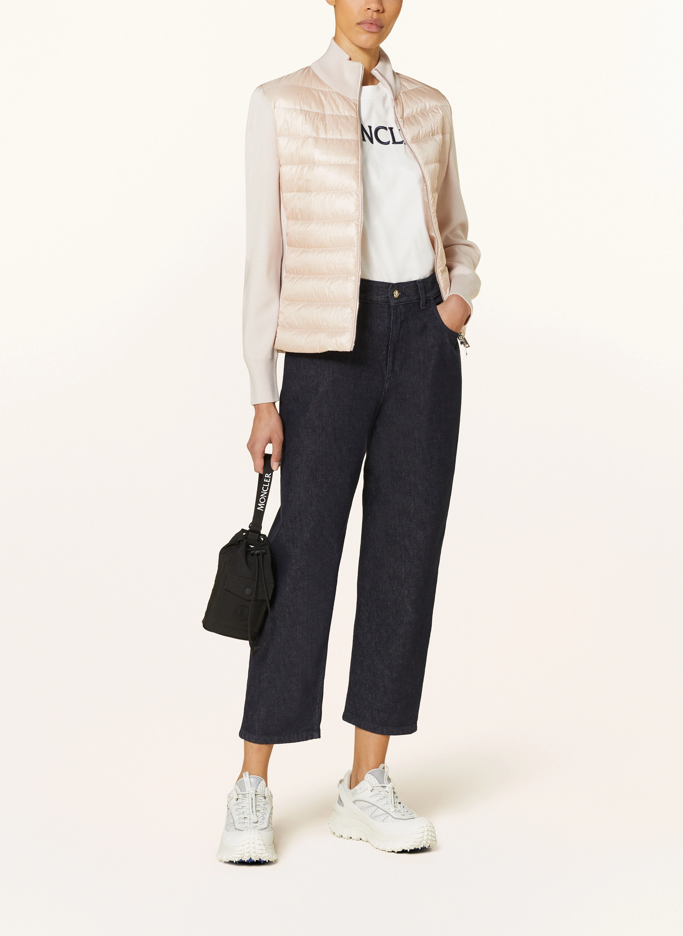 MONCLER Daunenjacke im Materialmix
