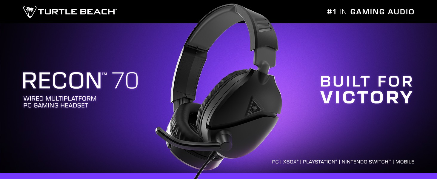 Turtle Beach Recon 70 Wired Headset - 2024 Multi platform - Black