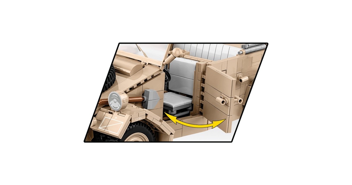 COBIHistorical Collection - Kübelwagen Personenkraftwagen Typ 82 Constructiespeelgoed  (Schaal 1:12)