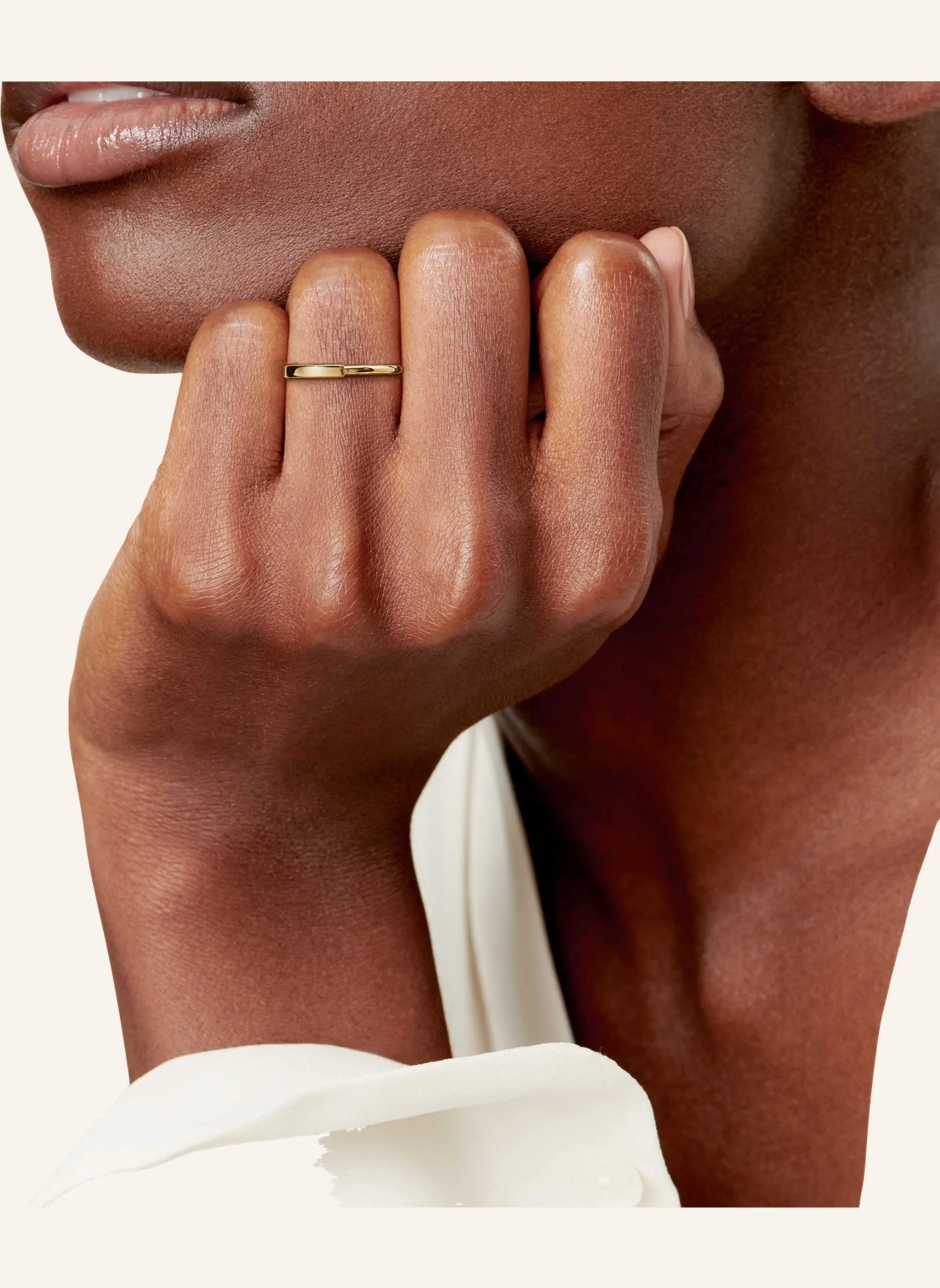 TIFFANY & Co. Tiffany Lock RING aus 18 Karat Gelbgold mit Diamanten im runden Brillantschliff