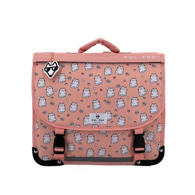 Cartable réversible Hello 38 cm - 2 compartiments - chat - Pol Fox