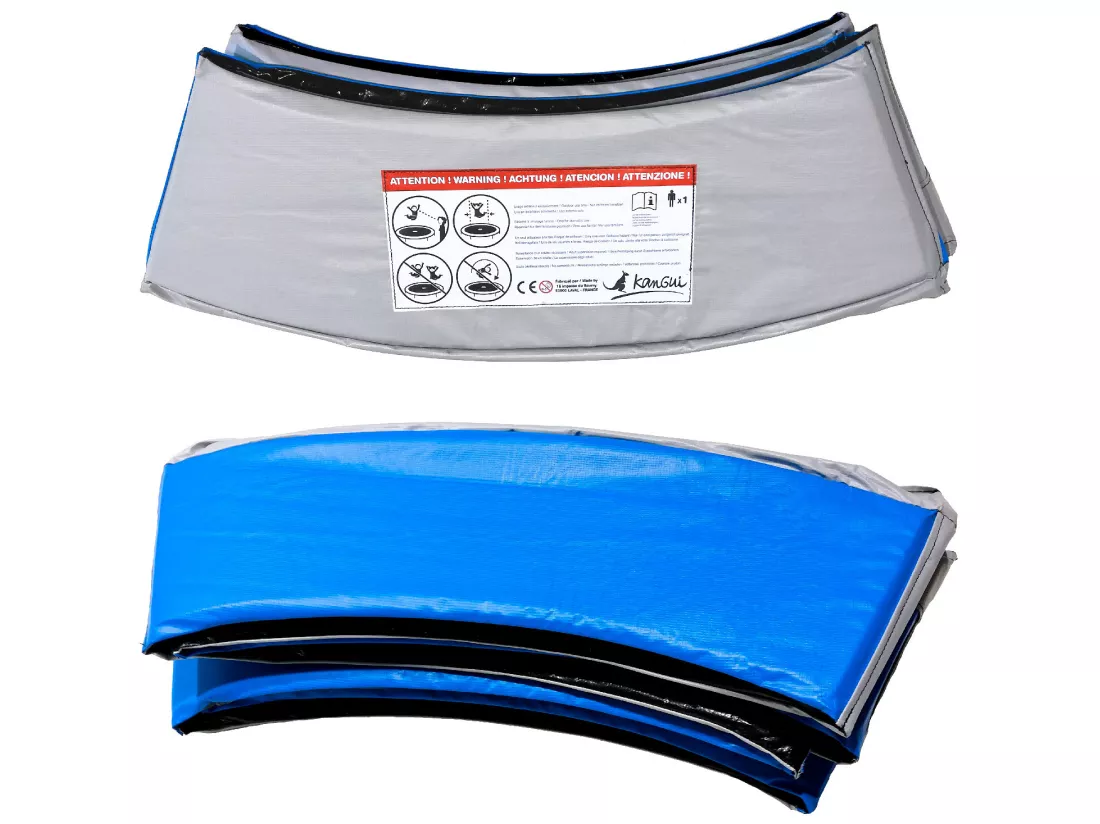 Kangui - Coussin de protection trampoline Ø 305 cm - Bleu et Gris