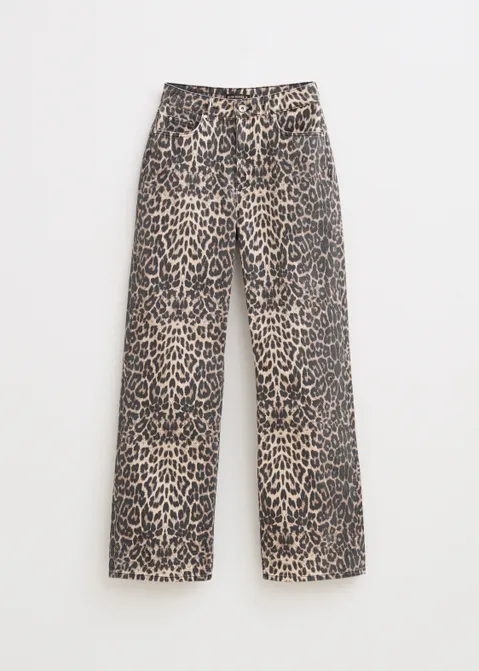 Broek met leopard print assorti (ASSOR)