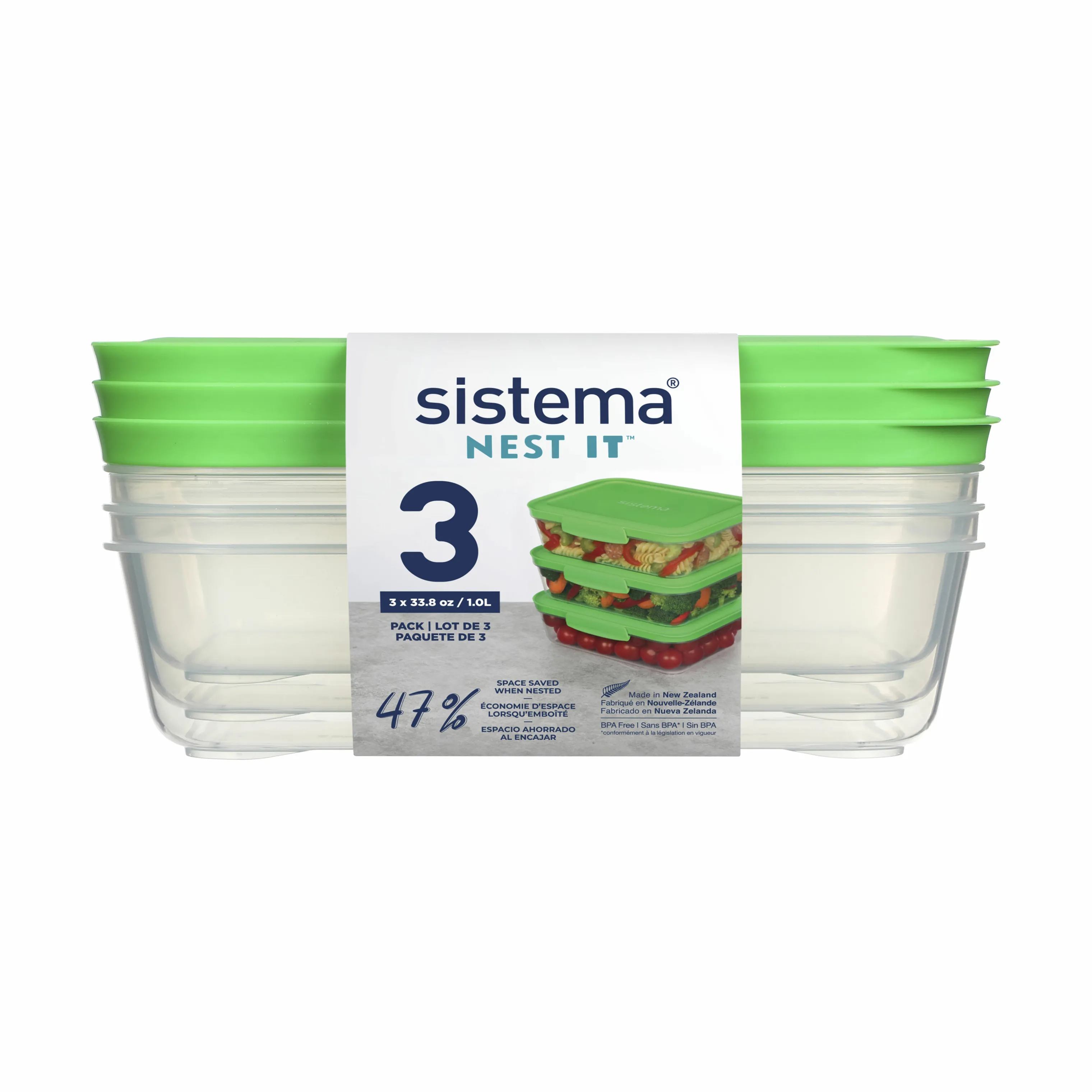 Sistema Nest It Meal Prep Opbevaringsboks - 3 stk.