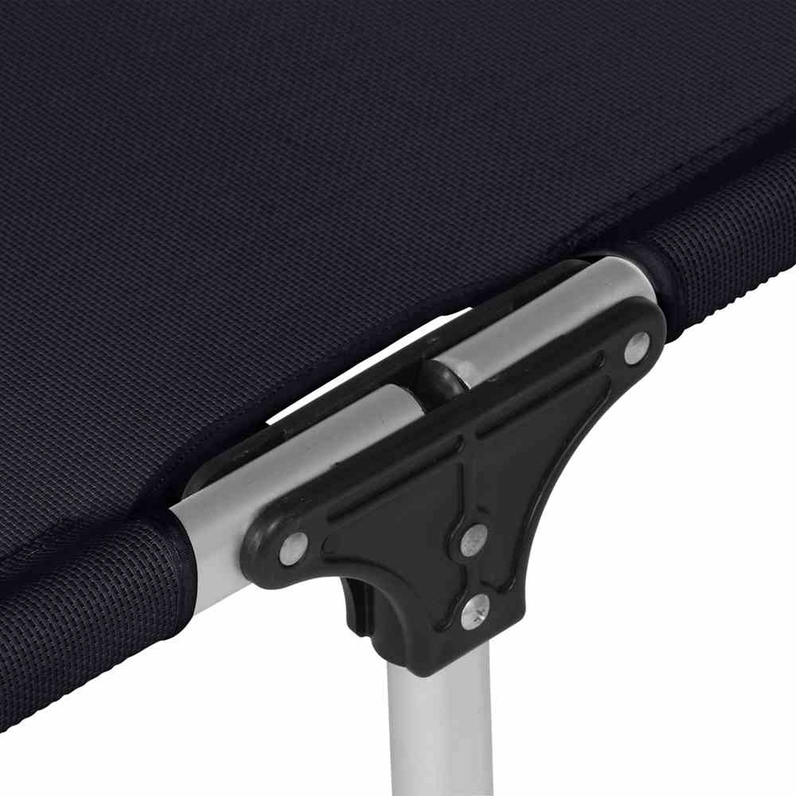 Dreibeinliege XXL - silber-schwarz - 69x201 cm
