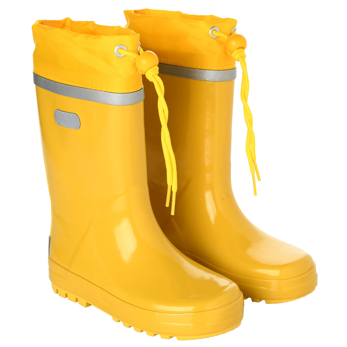 Topolino Kinder Gummistiefel mit Reflektoren gelb
