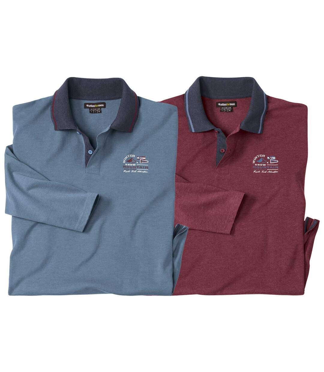 Lot de 2 Polos Jersey Mountain