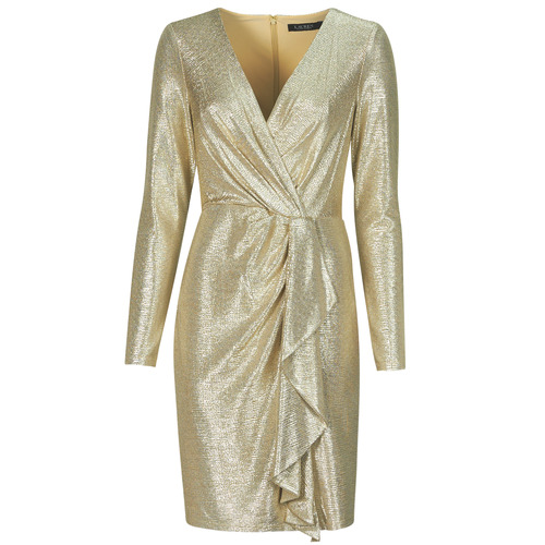 Lauren Ralph Lauren - CINLAIT-LONG SLEEVE-COCKTAIL DRESS Oro