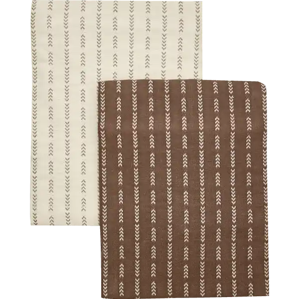 2er Set Geschirrtücher braun