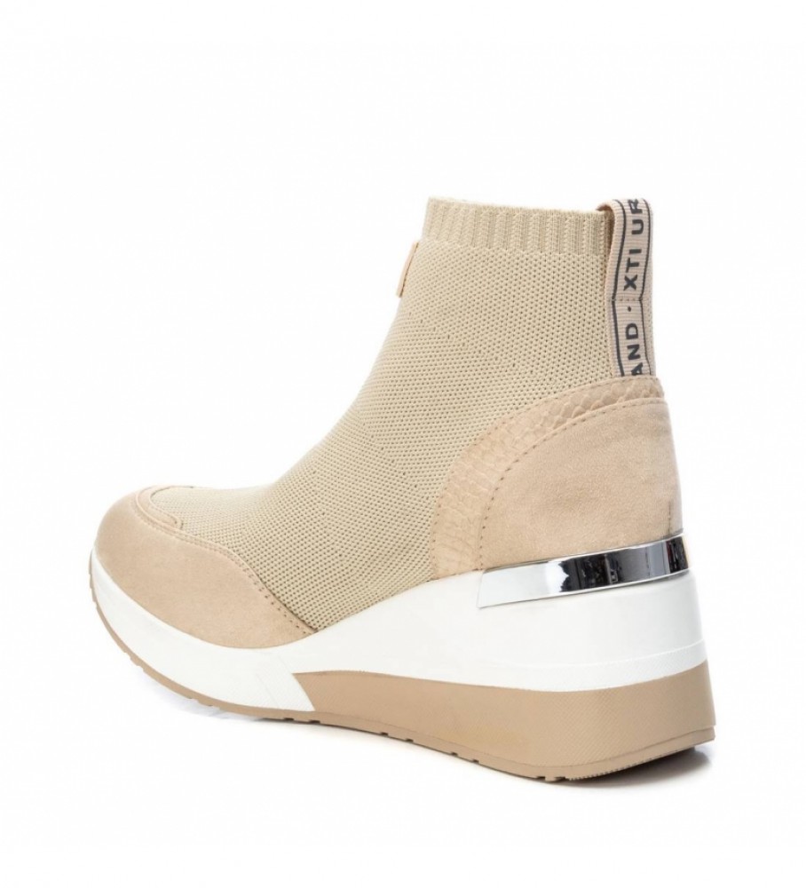 Botas de cano curto Xti 036826 bege - Altura do salto: 6 cm -