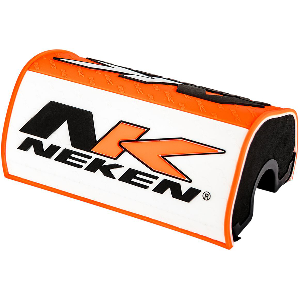 Neken - Mousse Guidon Oversized - Diamètre 28,6 mm Orange fluo / Blanc