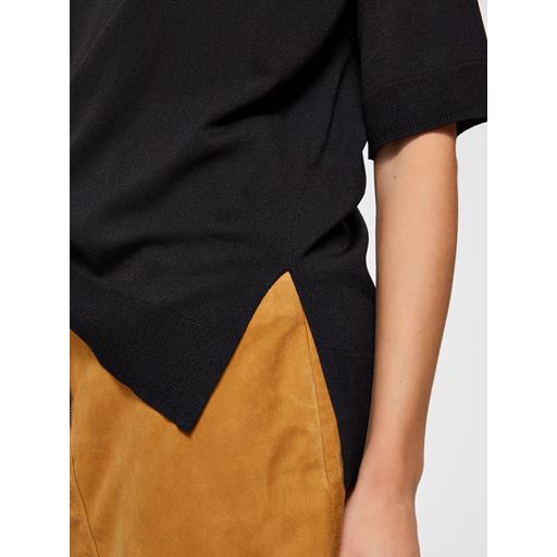 Selected Femme Wille Strikbluse, Black, XS