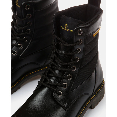 Beflamboyant - BLACK COCO HIGH TOP VEGAN BOOTS Negro