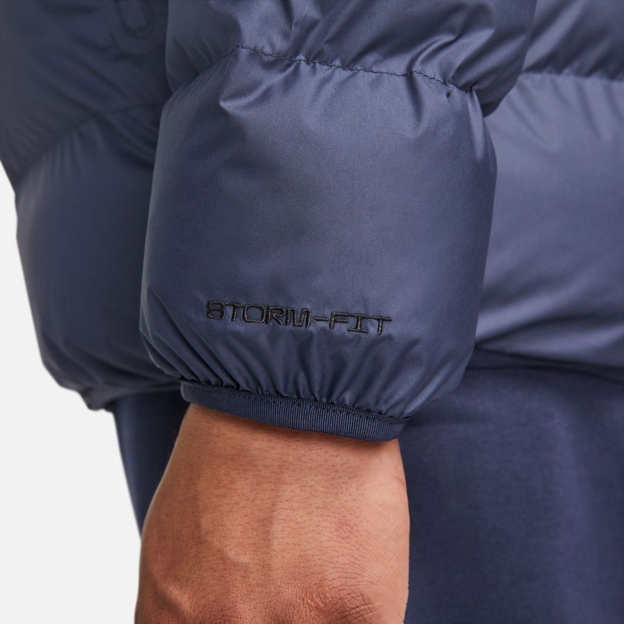 Nike Manteau d'Hiver Storm-FIT Coupe-Vent Primaloft Puffer - Bleu Marine/Blanc Cassé