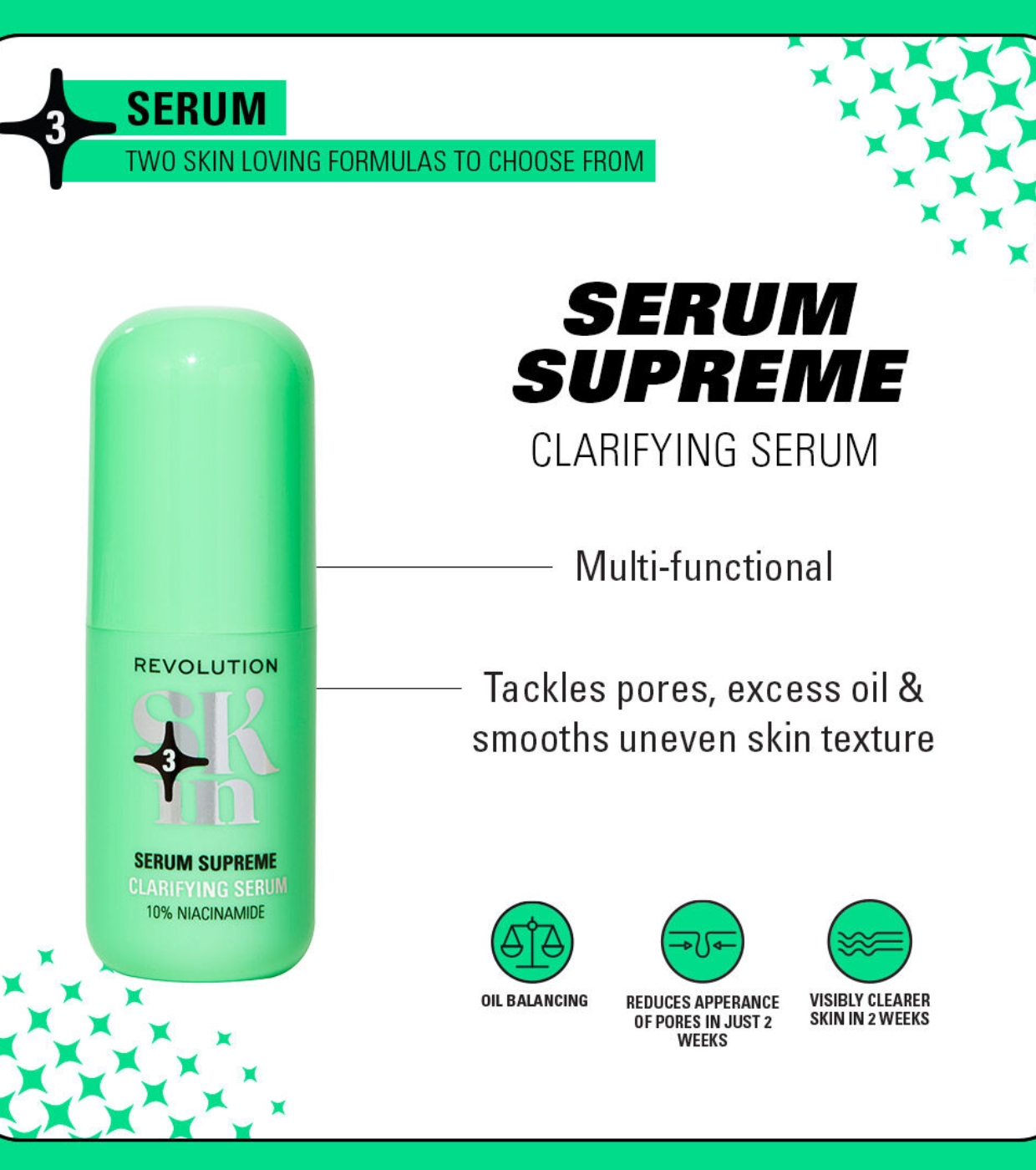 Revolution Skin - *Clearly Clarify* - Sérum facial clareador 10% niacinamida Serum Supreme
