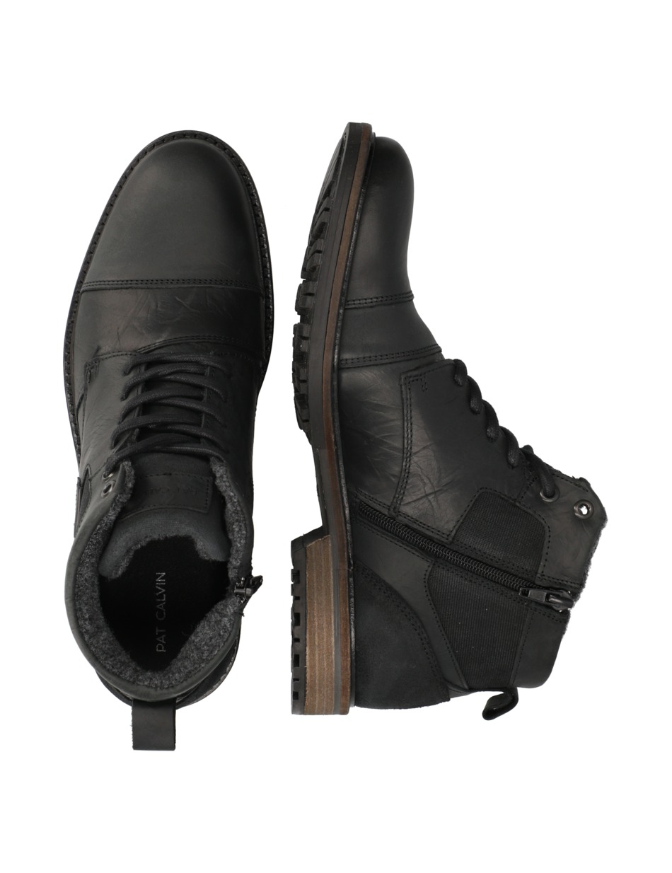 Lederkombination Boot