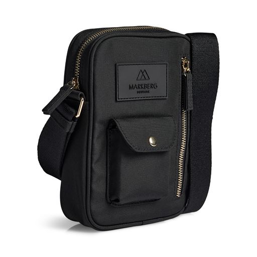 Markberg Darla Tall Crossbody, Black/Gold