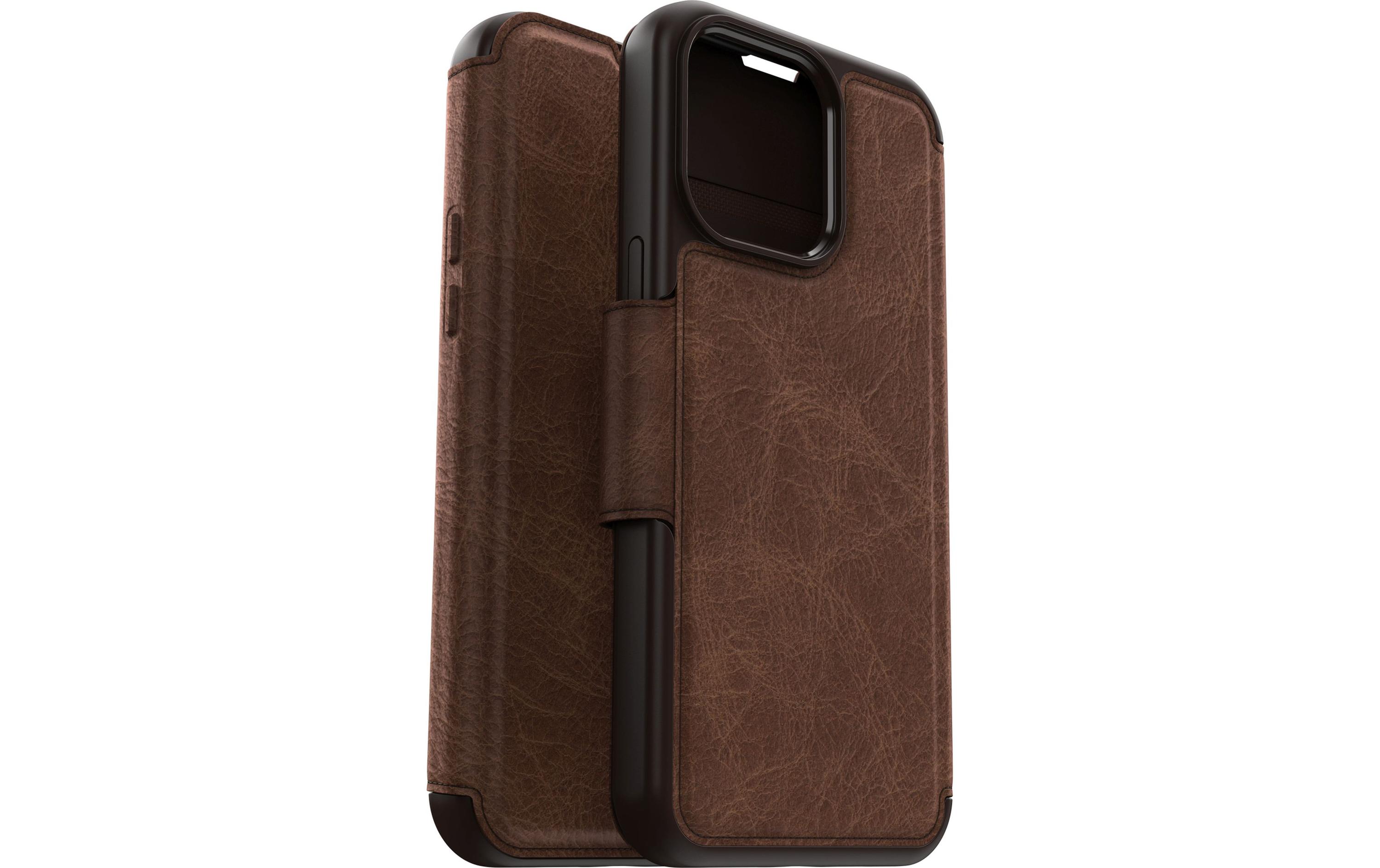 Book Cover Strada iPhone 15 Pro Max BraunSchutzhülle für das Apple iPhone 15 Pro Max