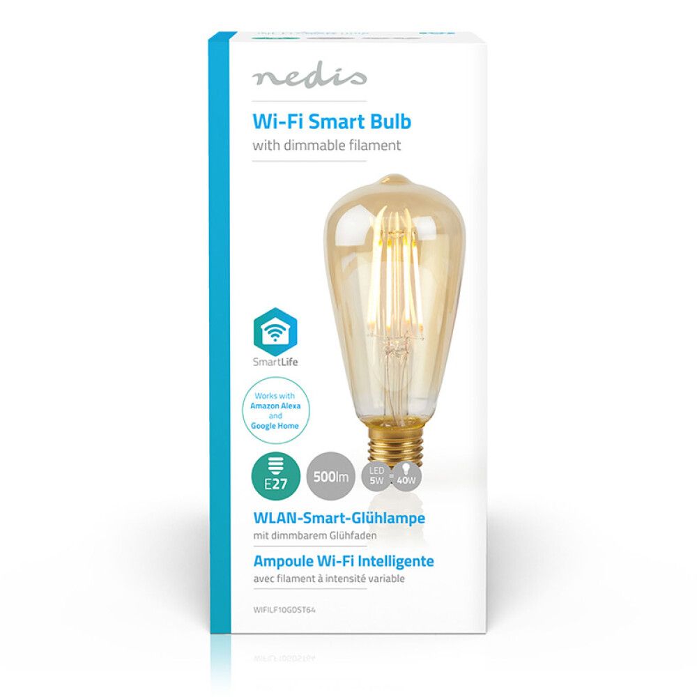 LYSPÆRE NEDIS WIFI SMART LED FILAMENT E27 ST64