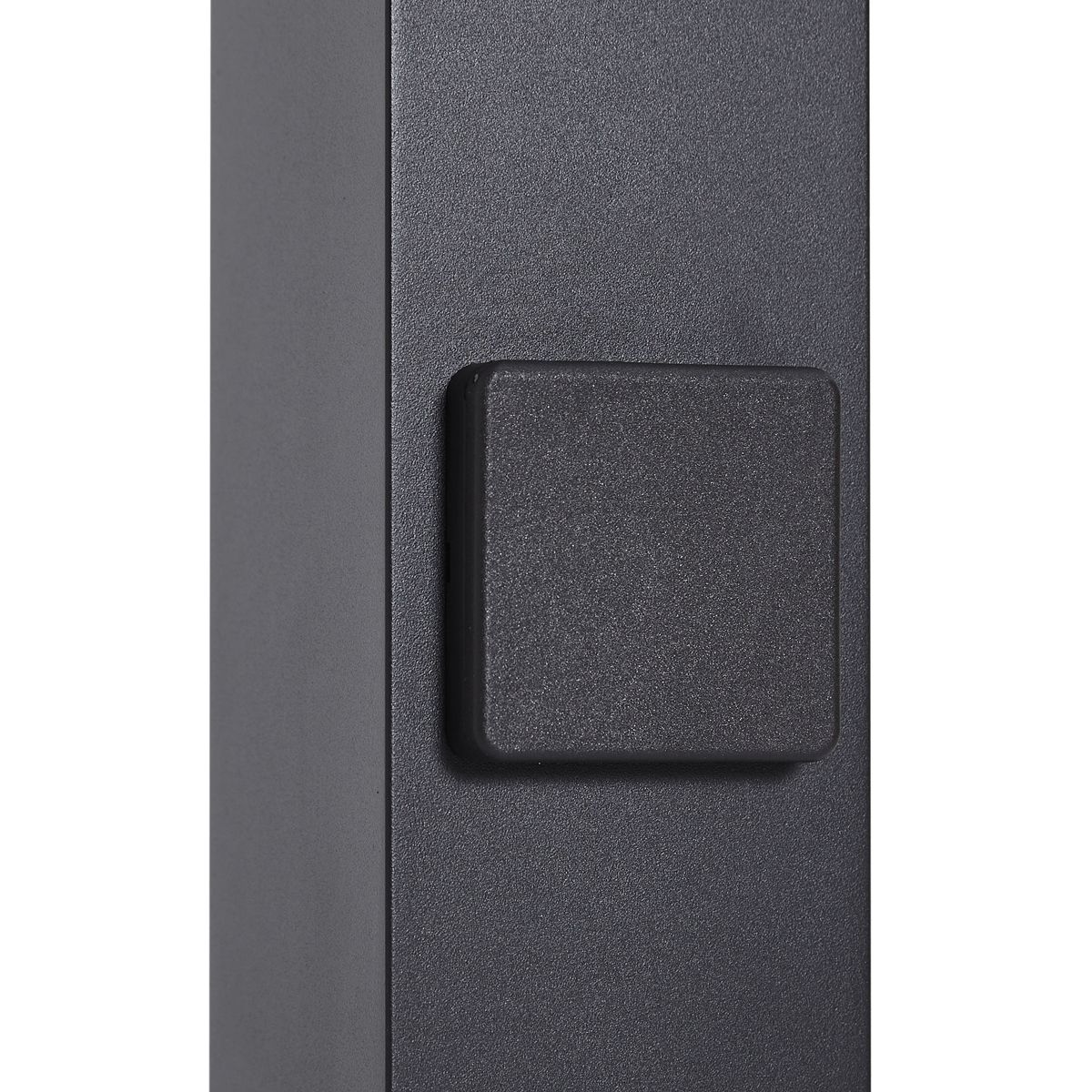 Modern buiten paaltje zwart met smoke glas 70cm met schemersensor IP44 - Denmark