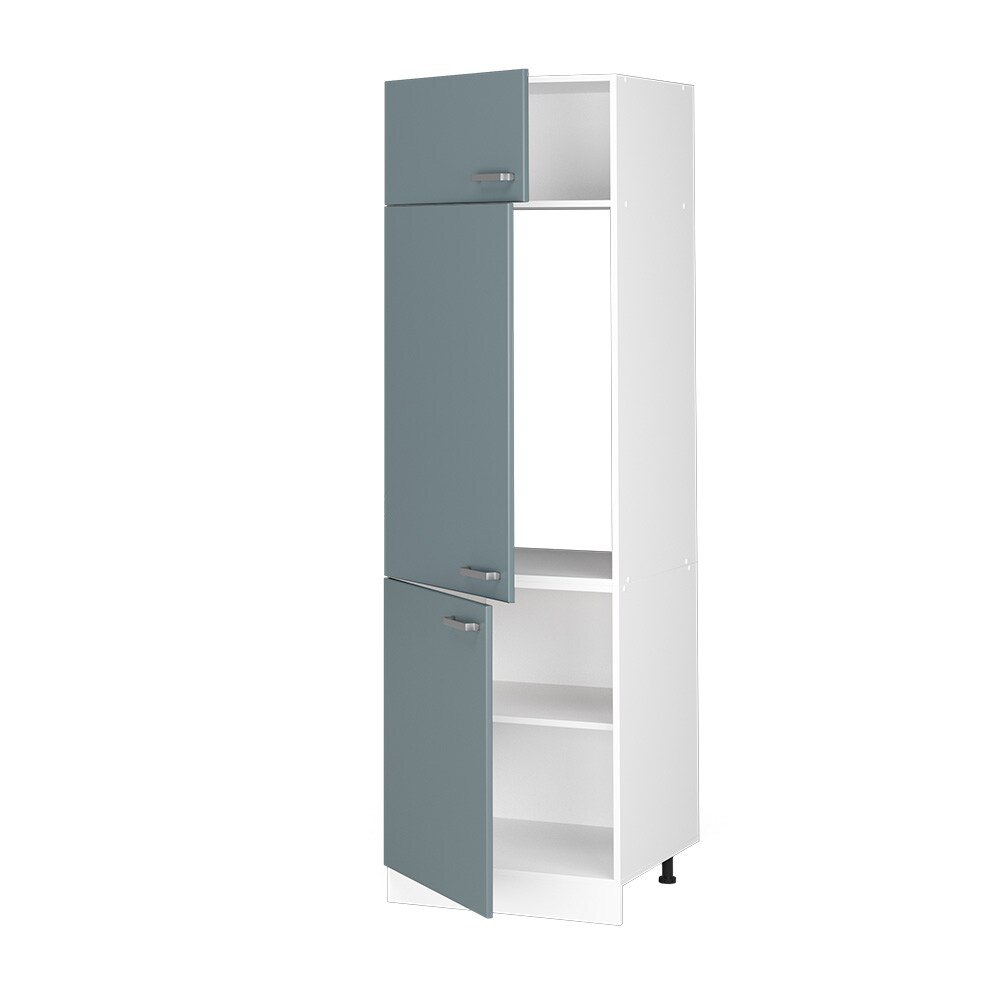 Vicco Kühlumbauschrank Küchenschrank R-Line Solid Weiß Blau Grau 60 cm modern