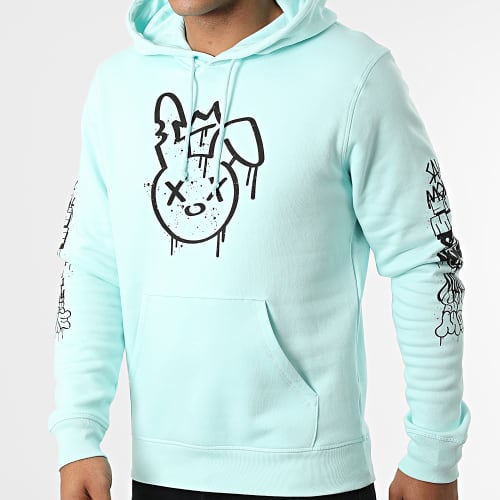 Sweat Capuche King Lapin Vert Menthe