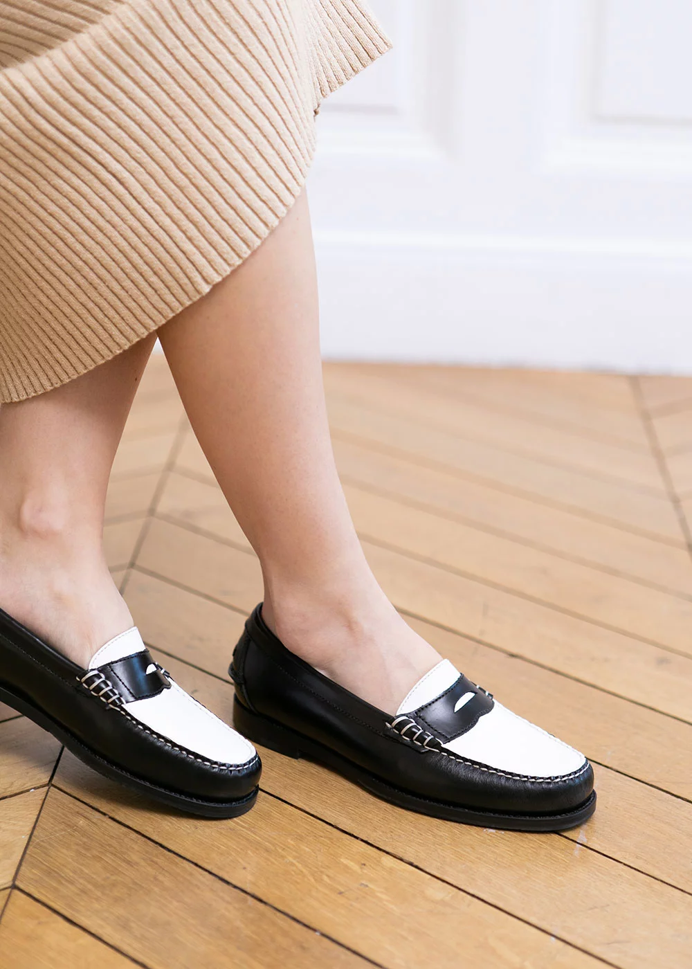MOCASSIN W BEEFROLL BICOLORE
