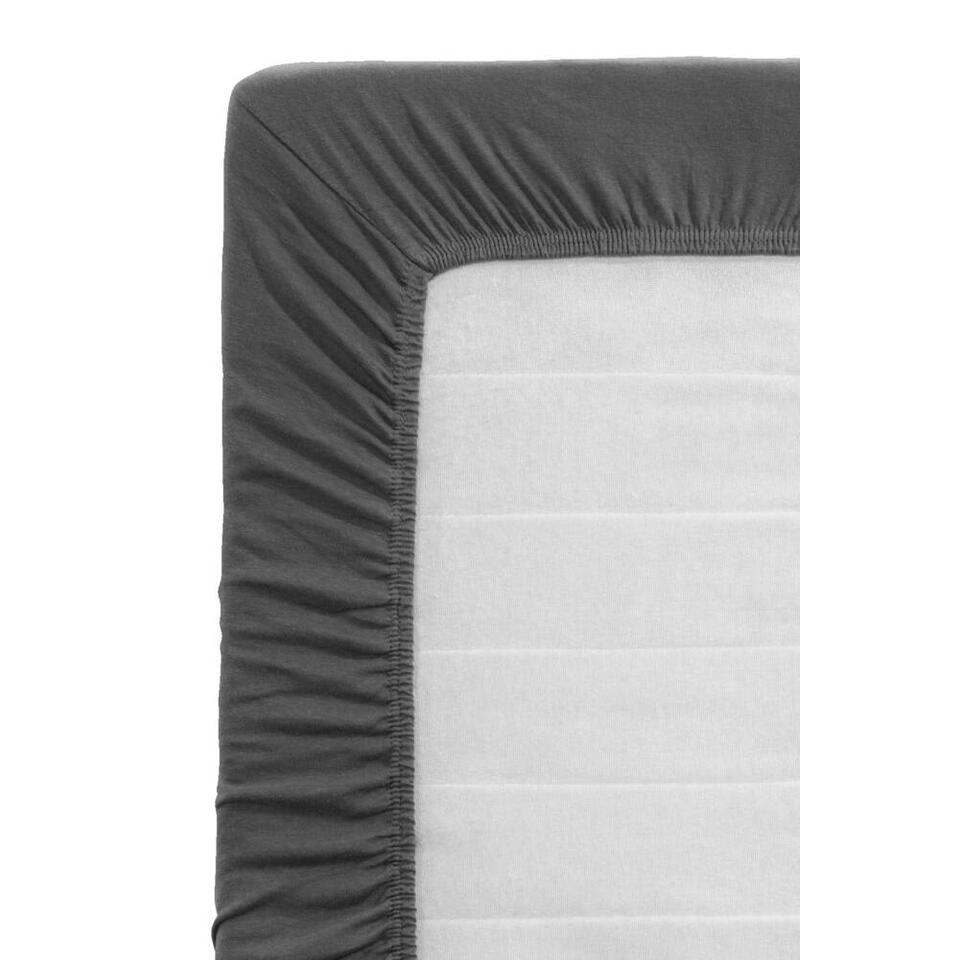 Hoeslaken Jersey - antraciet - 90x200 cm