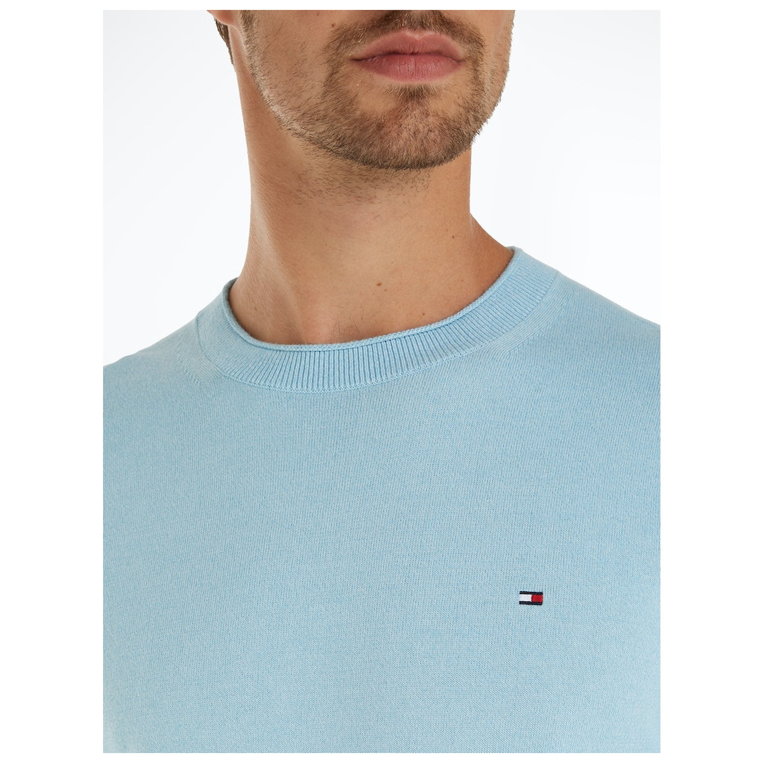 Tommy Hilfiger MOULINE ORGANIC COTTON C NECK