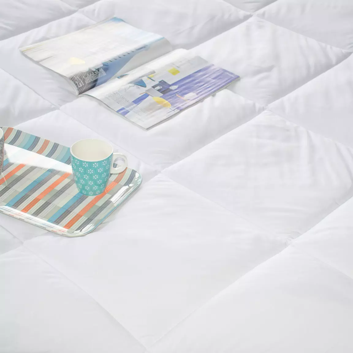 Sur-matelas (160 x 200 cm) Lavable à 95° Blanc