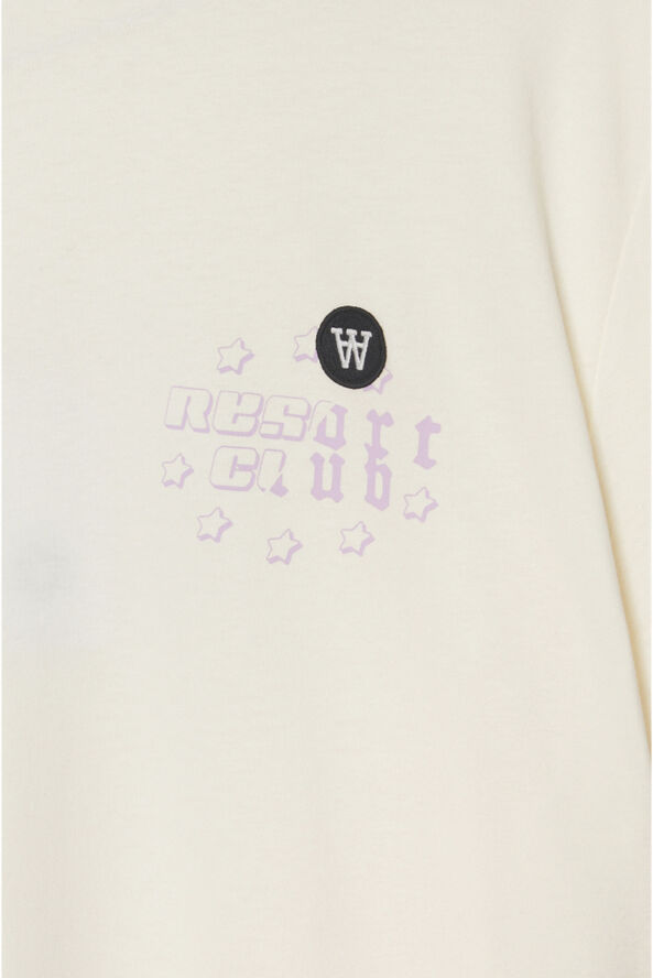 Wood Wood Asa Resort Club T-shirt GOTS Off-white