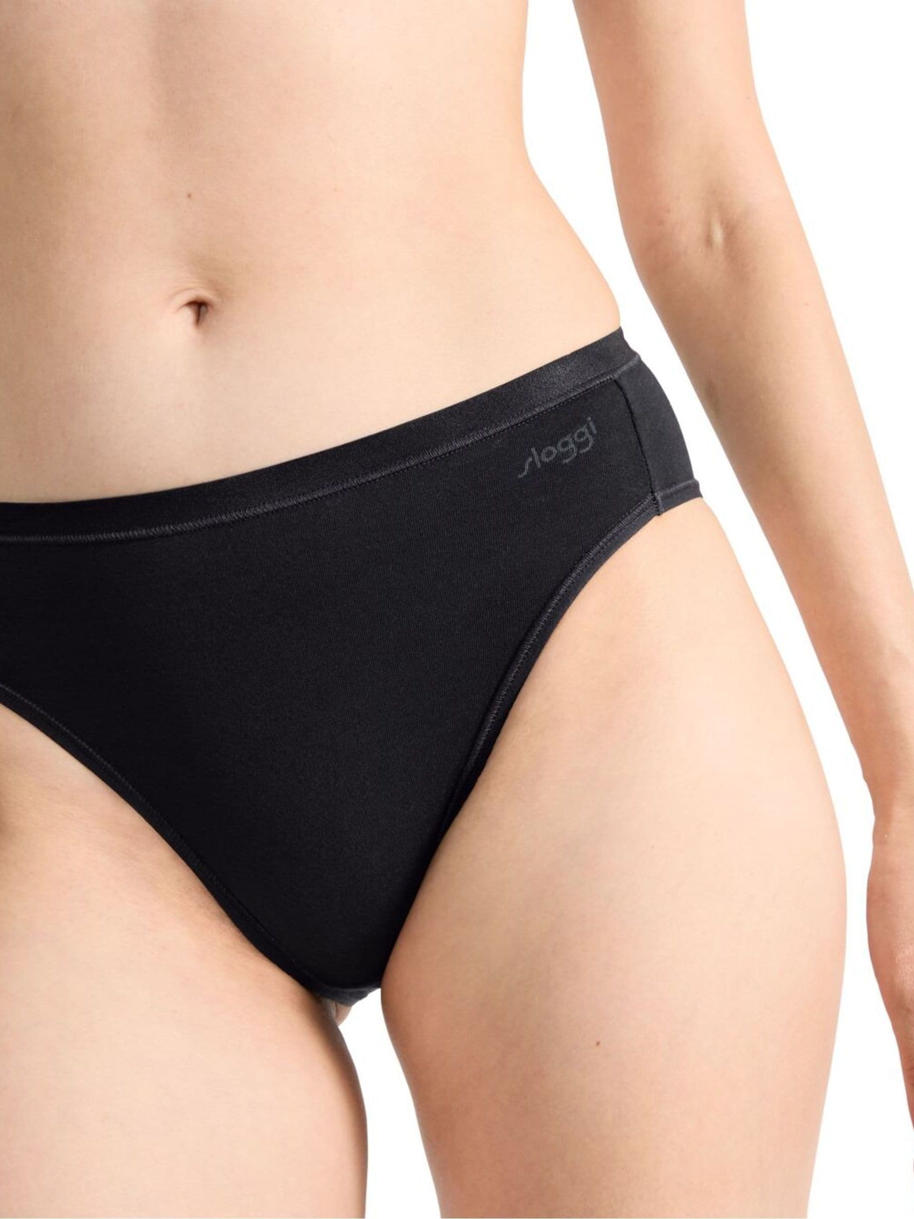 Zwart - Sloggi Go Daily Cotton Highwaist Knickers 3 Pack
