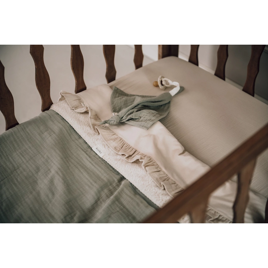 koeka Babylaken und Spannbettlaken ruffle Kombipak Faro grün