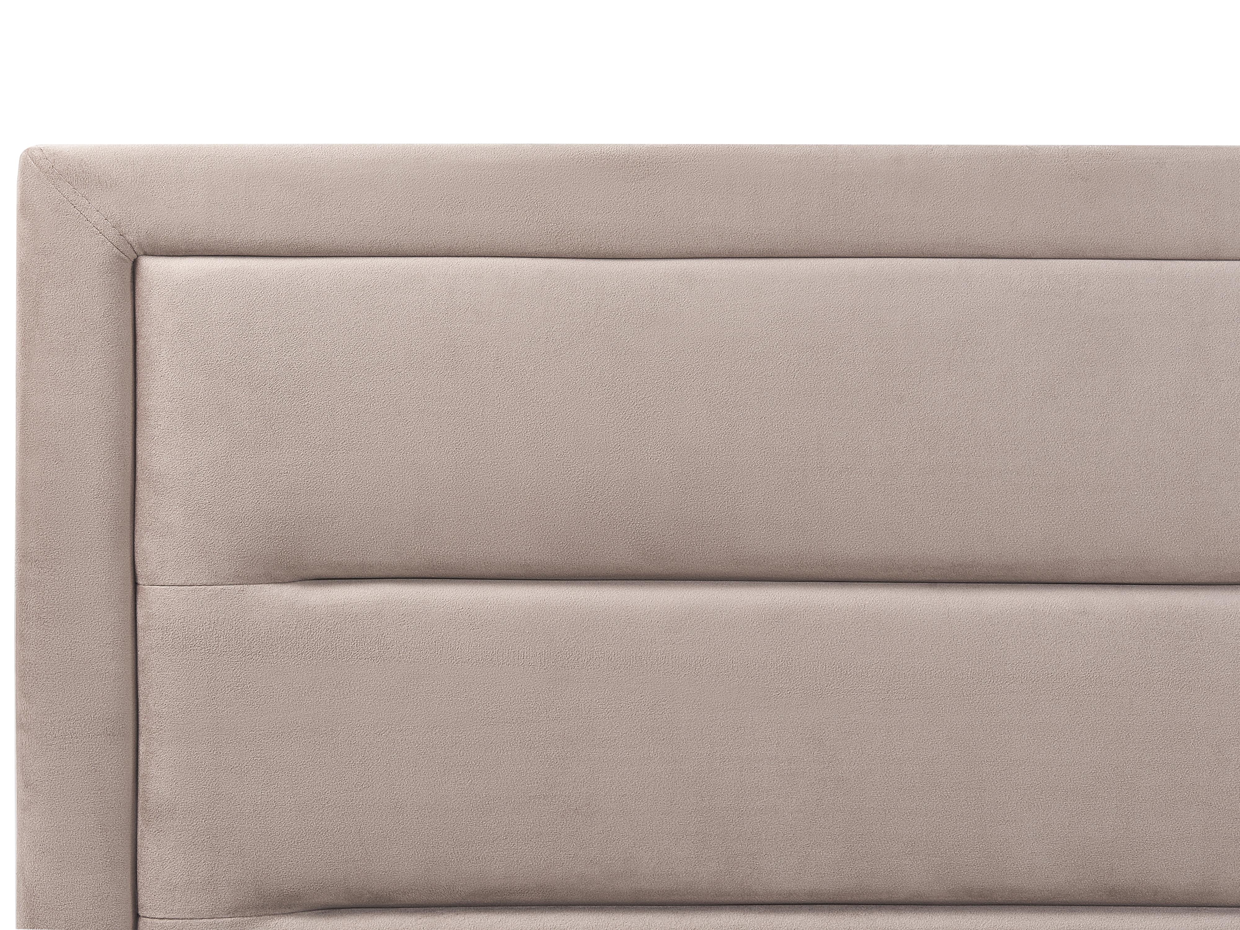 Bed met opbergruimte Fluweel ROUEN 180 x 200 cm Taupe
