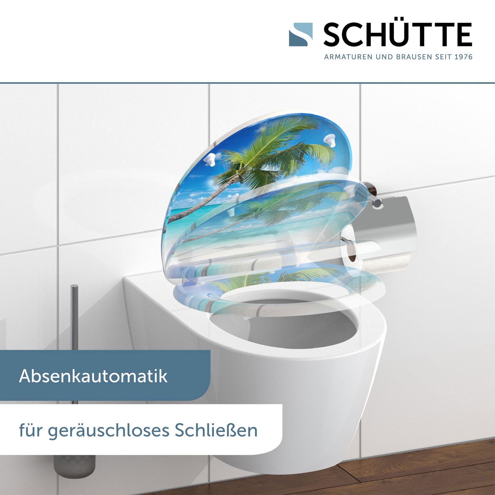 SCHÜTTE WC-Sitz Caribbean Duroplast Absenkautomatik Schnellverschluss