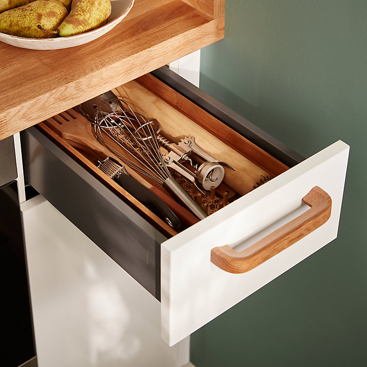 Range couverts GoodHome Nitaki bambou 20 x 42 cm, 1 compartiment