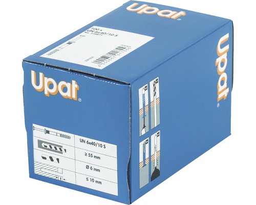 Upat nagelanker UN 6x40/10 S met verzonken kop, verzinkt, 100 stuks