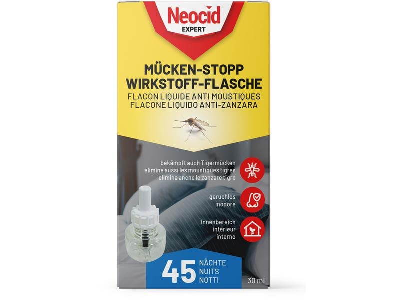 Neocid Expert Mückenstecker Mücken-Stopp Wirkstoff-Flasche, Nachfüll-Wirkstoff-Flasche