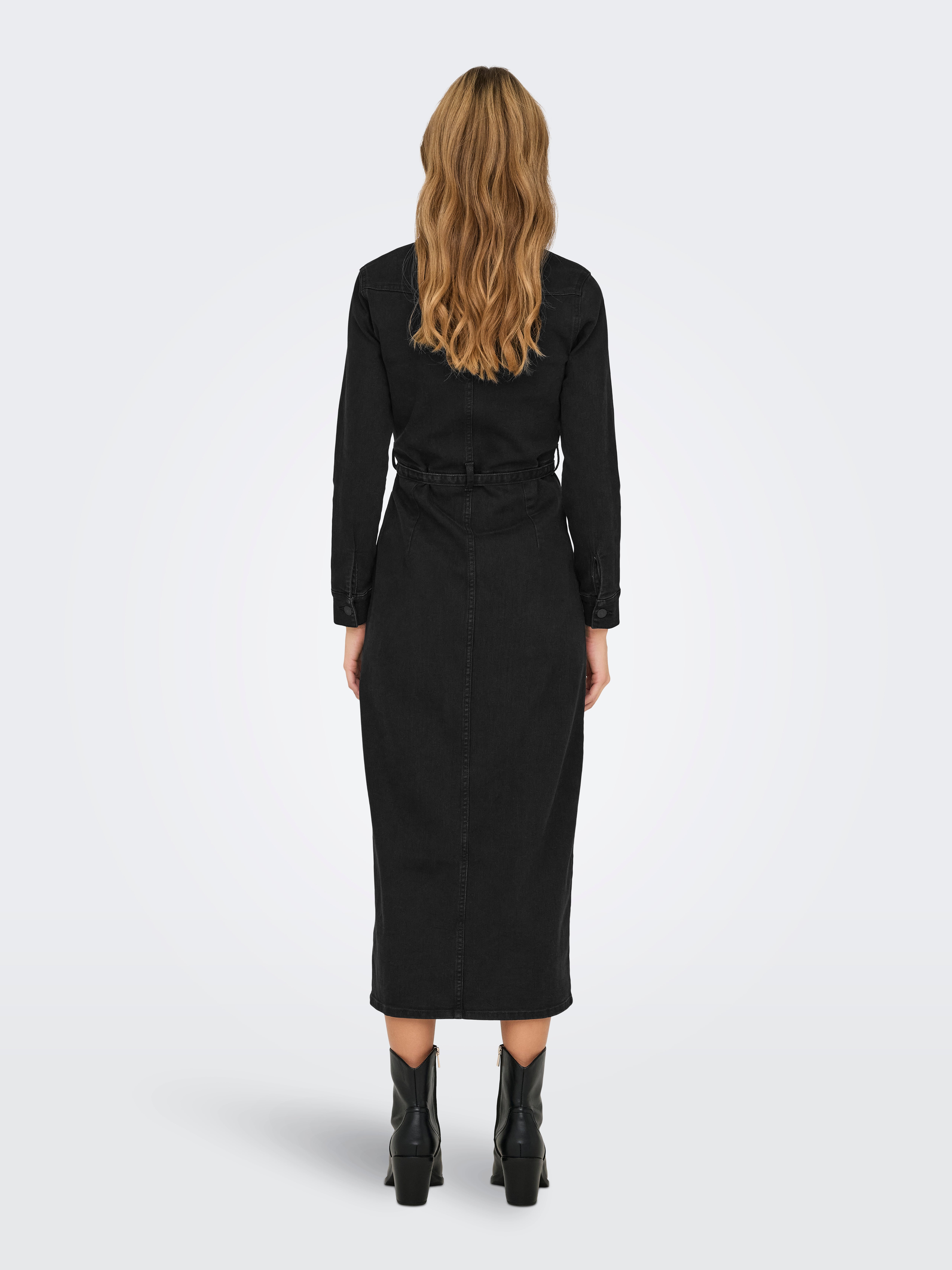 ONLMYTH Langes Kleid Washed Black
