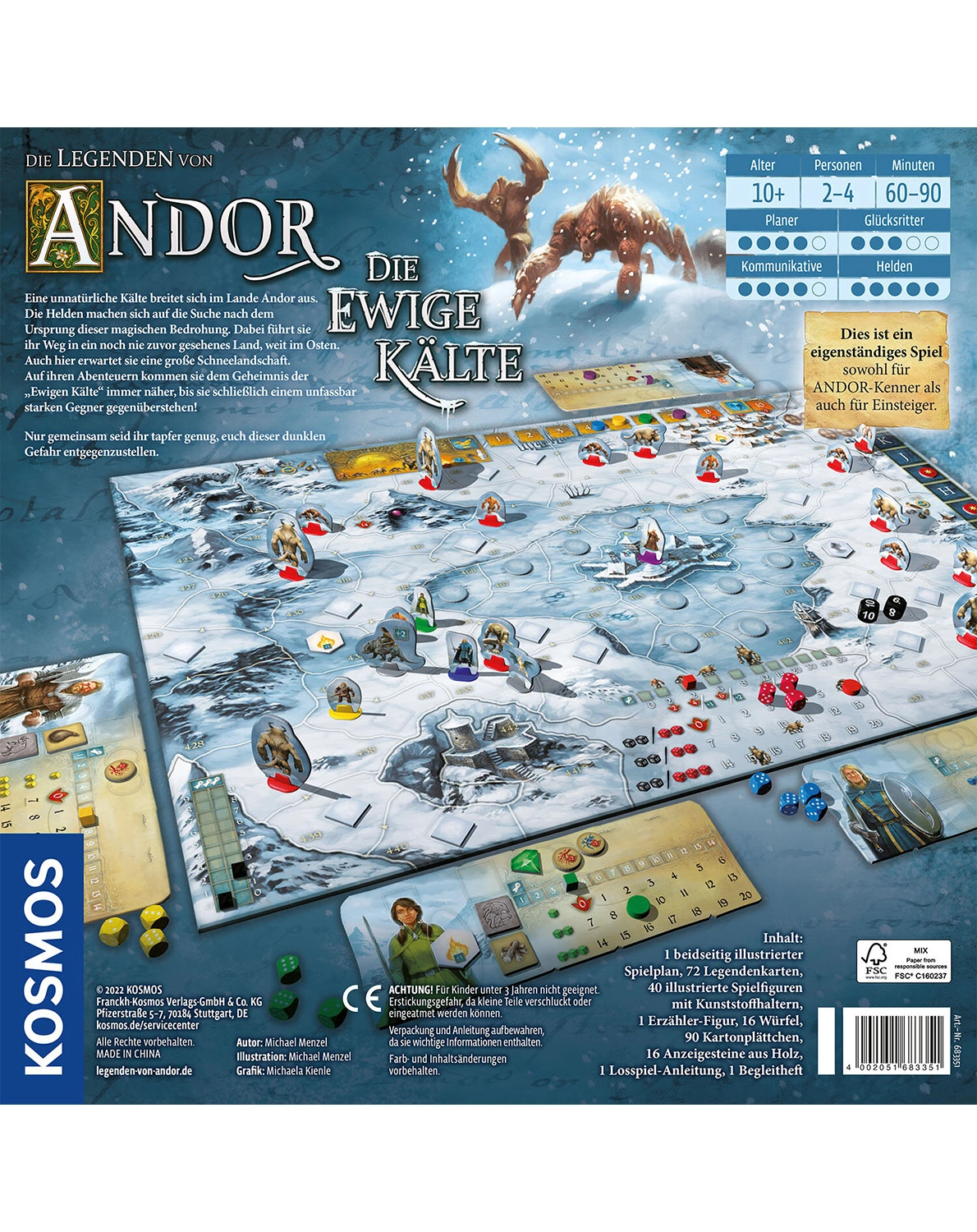 Gesellschaftsspiel ANDOR - DIE EWIGE KÄLTE in bunt