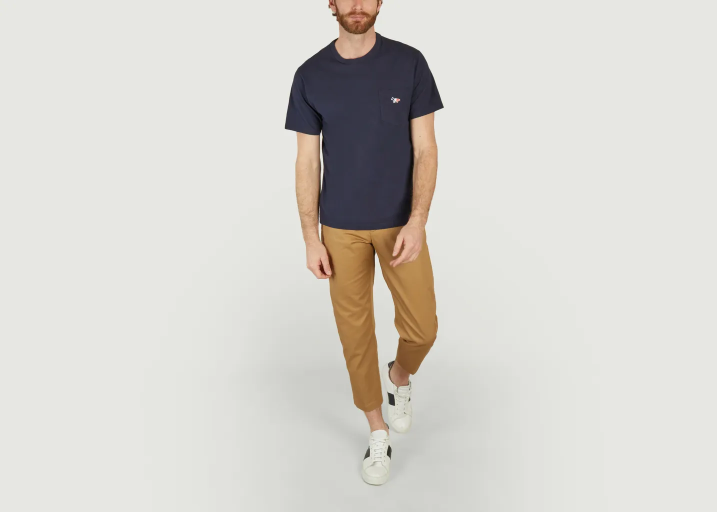T-shirt Tricolor Fox Patch Maison Kitsuné