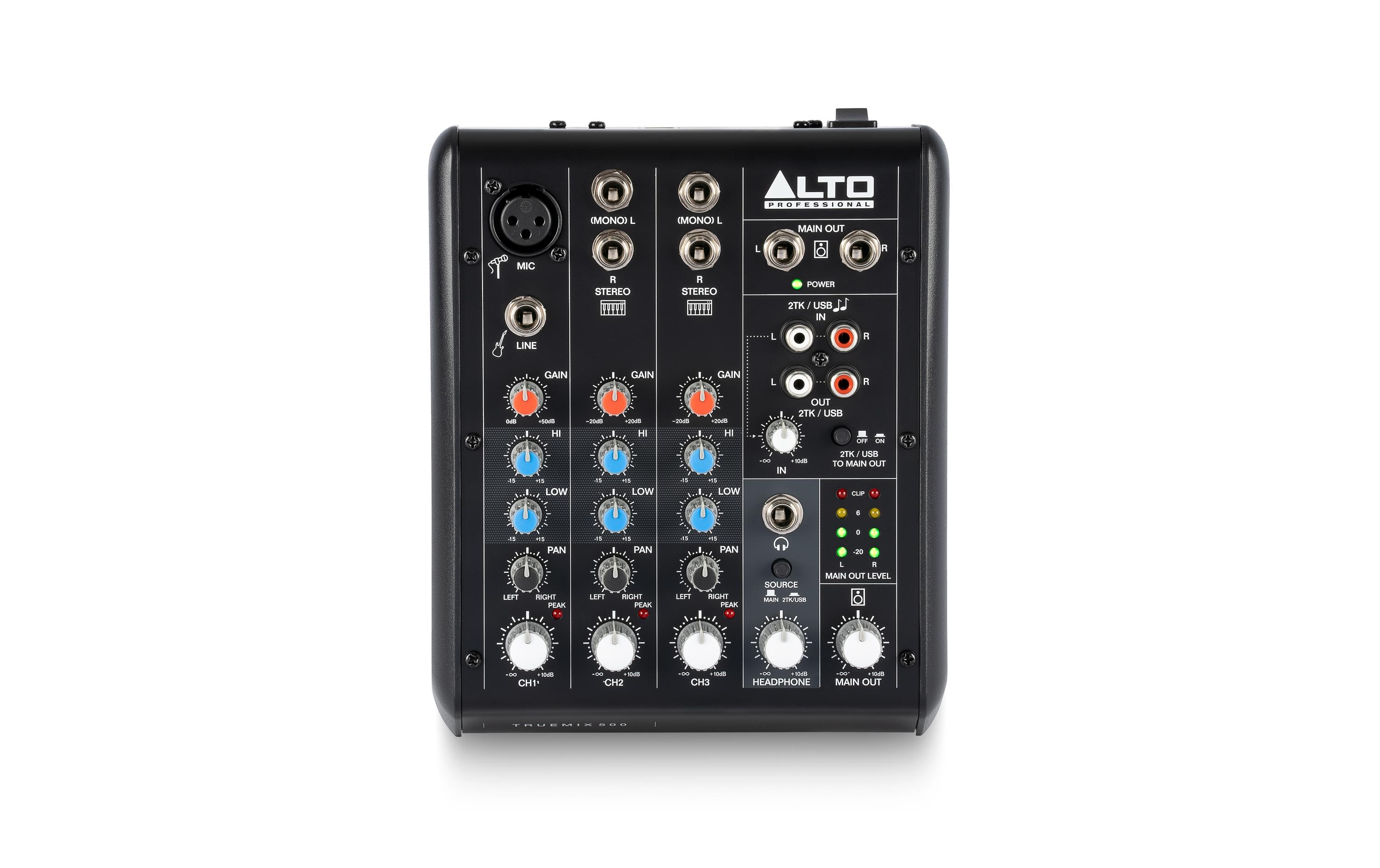 Mischpult Professional TrueMix 500Analoger 5-Kanalmixermit USB