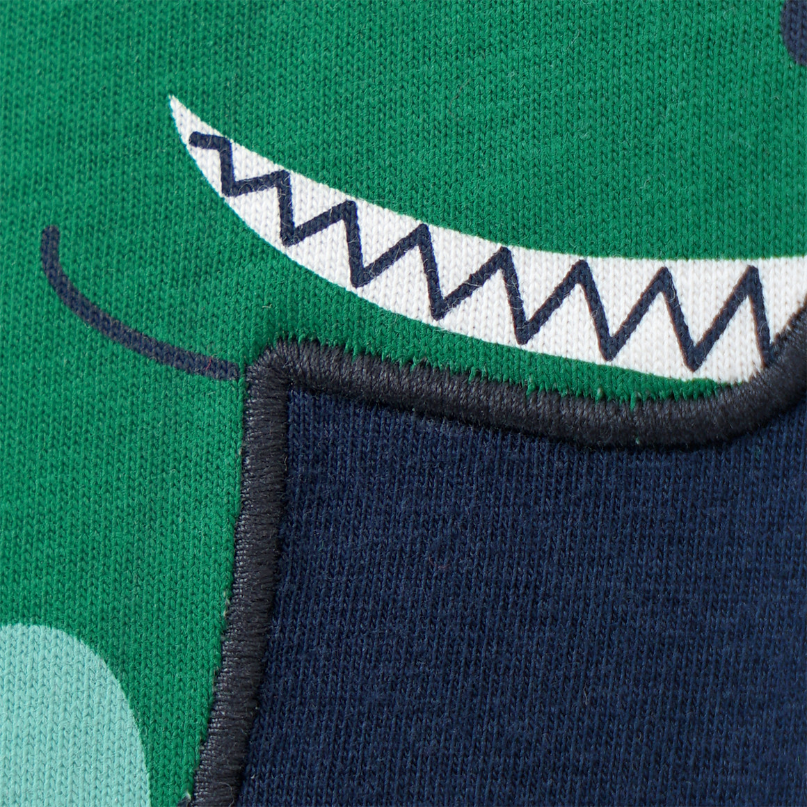Topolino Jungen Langarmshirt mit Dino-Applikation dunkelblau