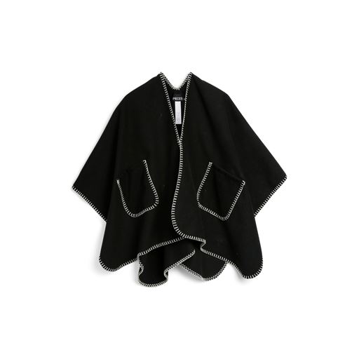 Pieces Nadja Poncho, Black, One size