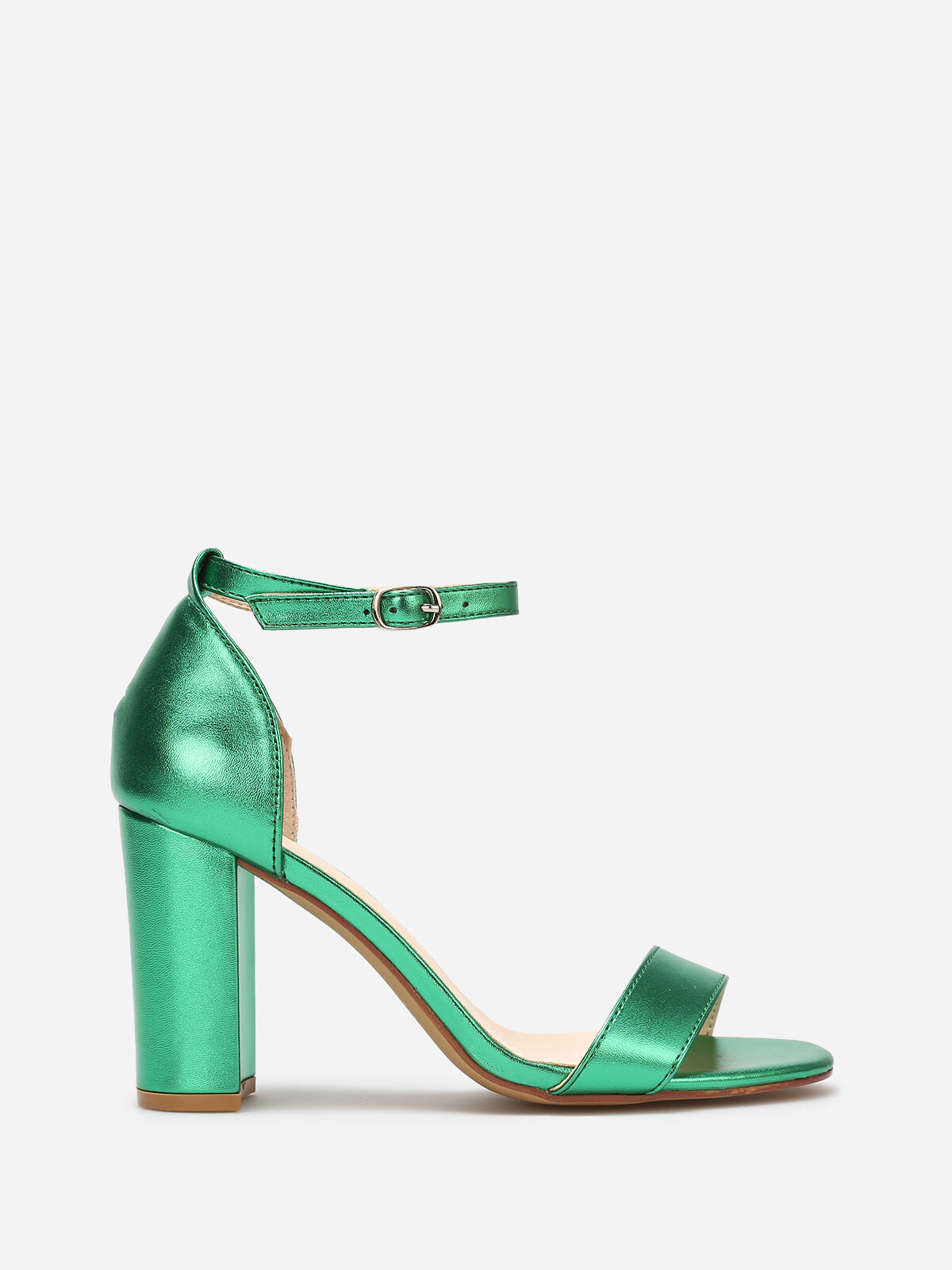 Sandales en simili à effet irisé- Vert