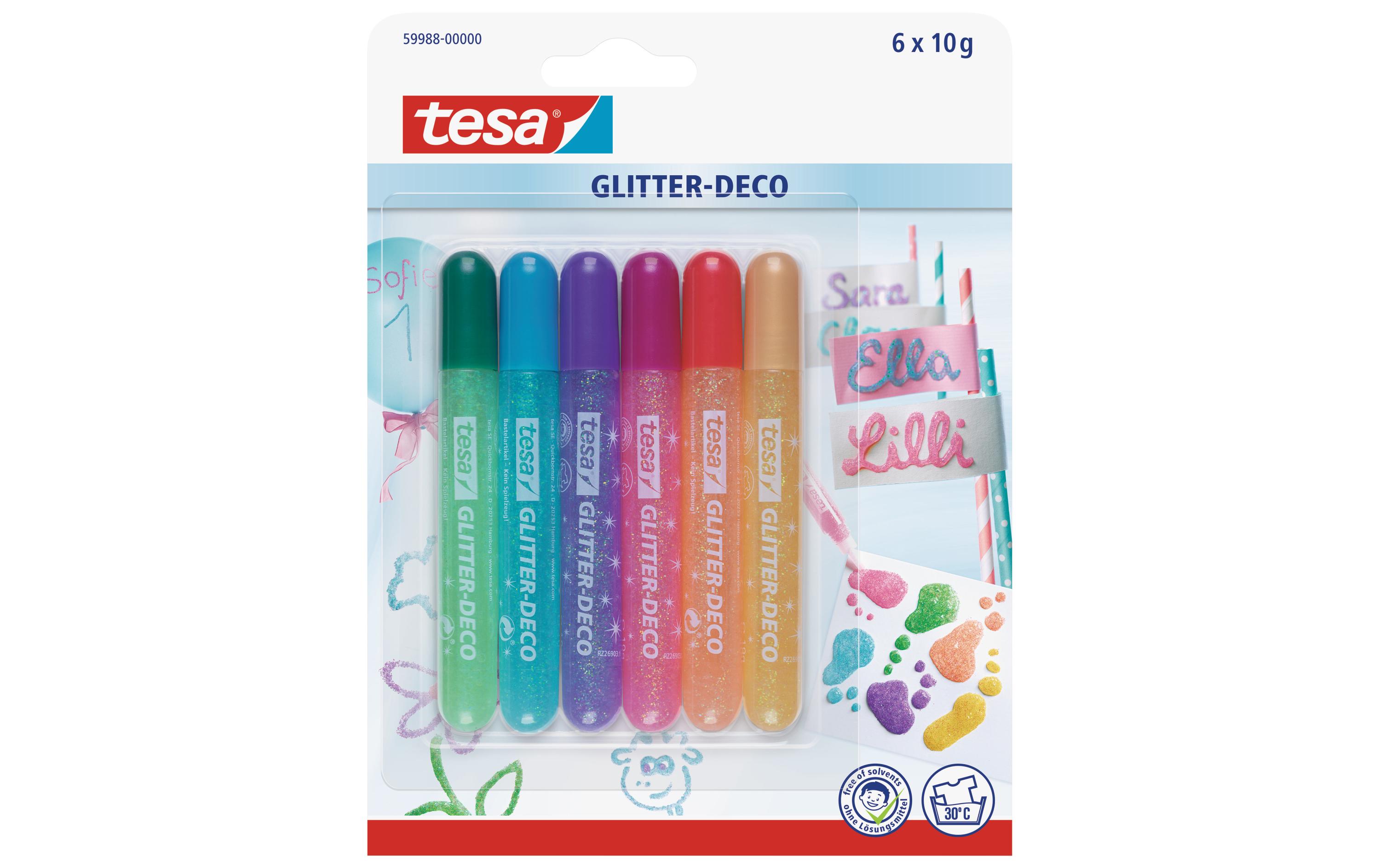 Glitzerstift Deco 6 Tuben à 10 gGlitzerfarben