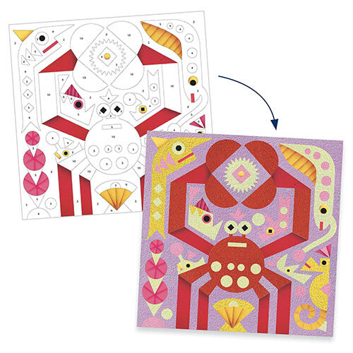 Djeco gekleurd zand glow in the dark - zeedieren